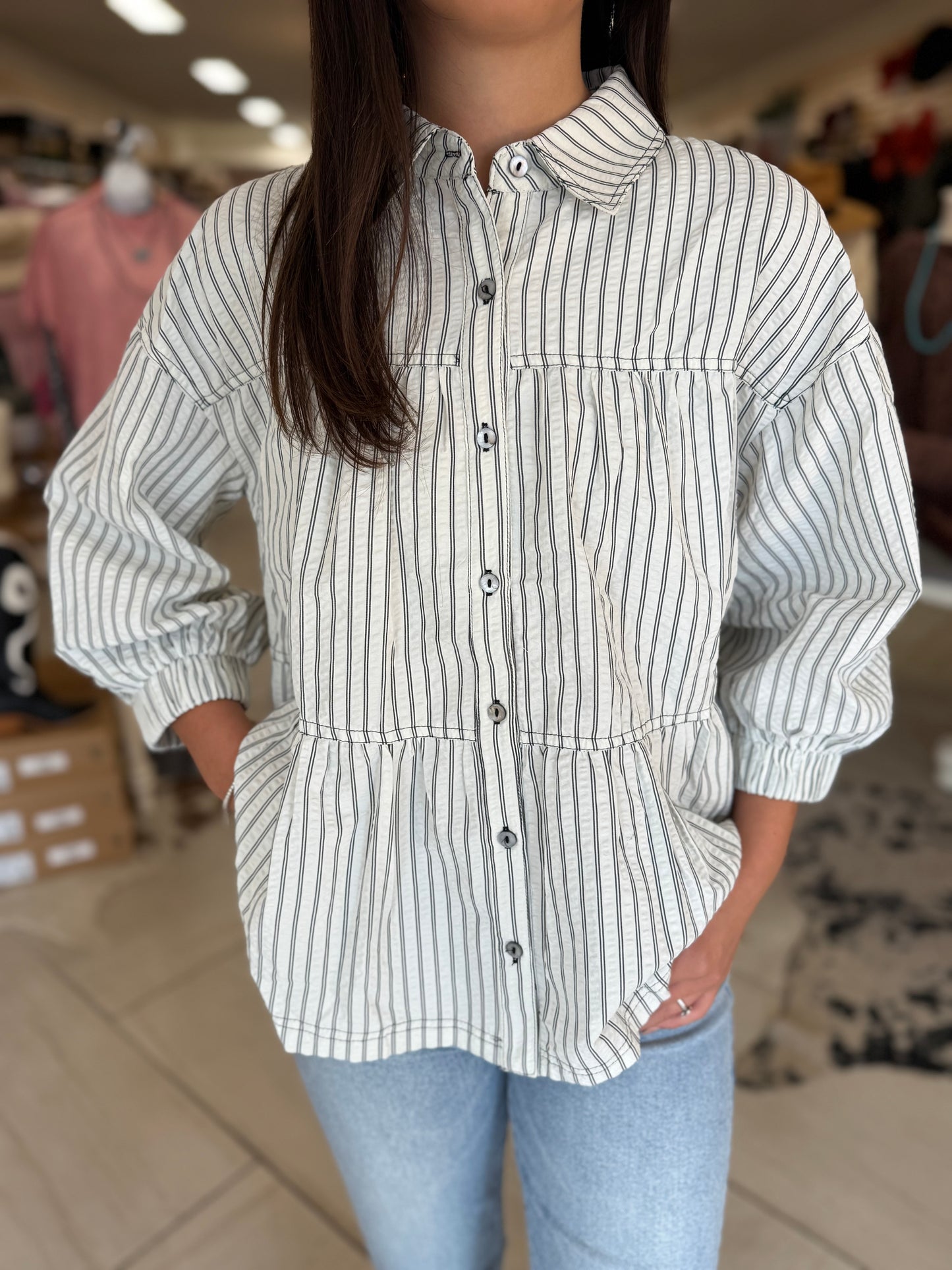 Rose Button Up