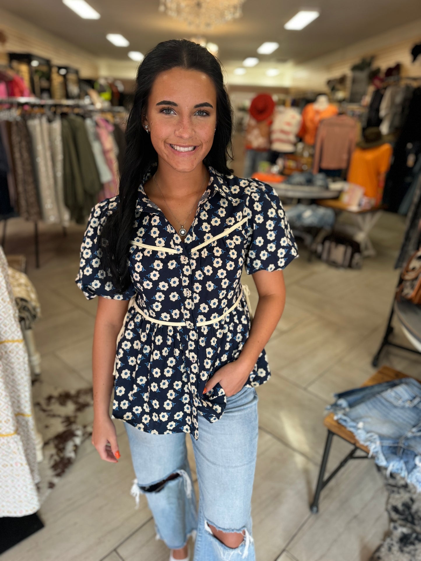 Navy Top