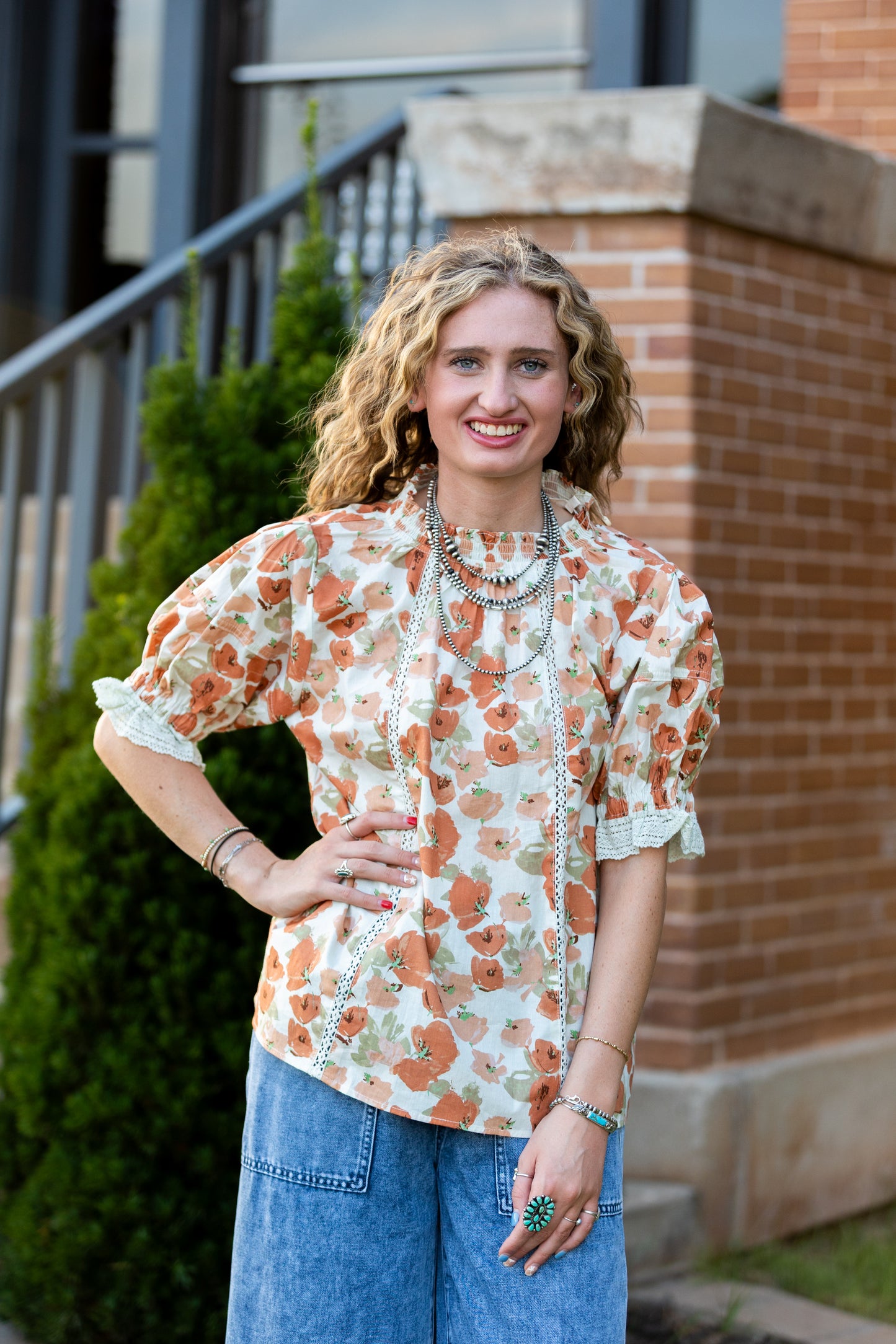 Rusty Ruffle Top