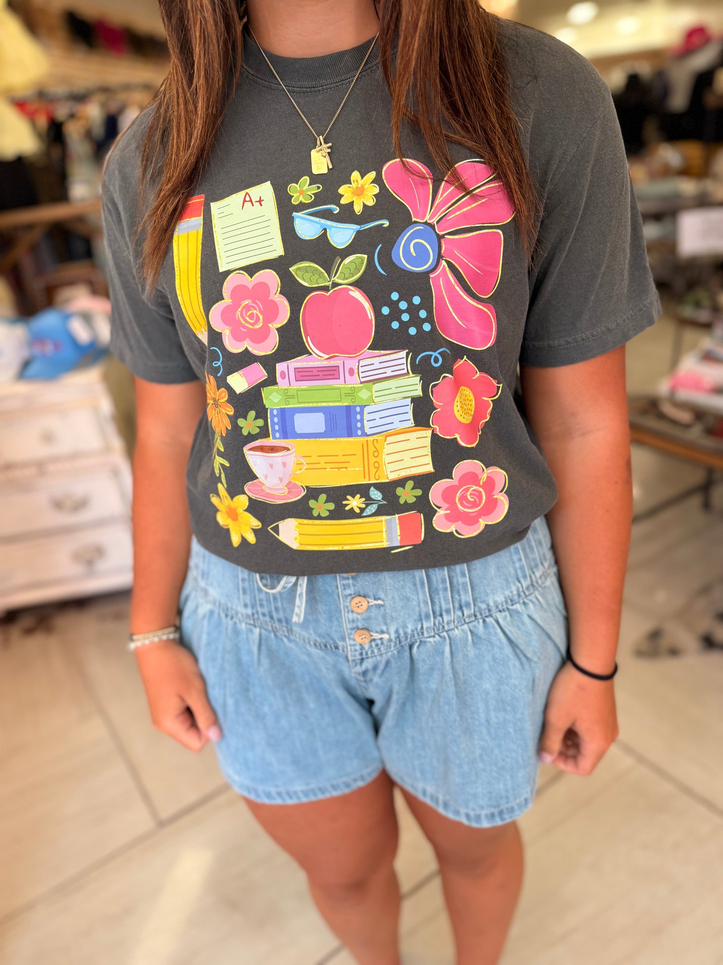Floral Teacher Tee