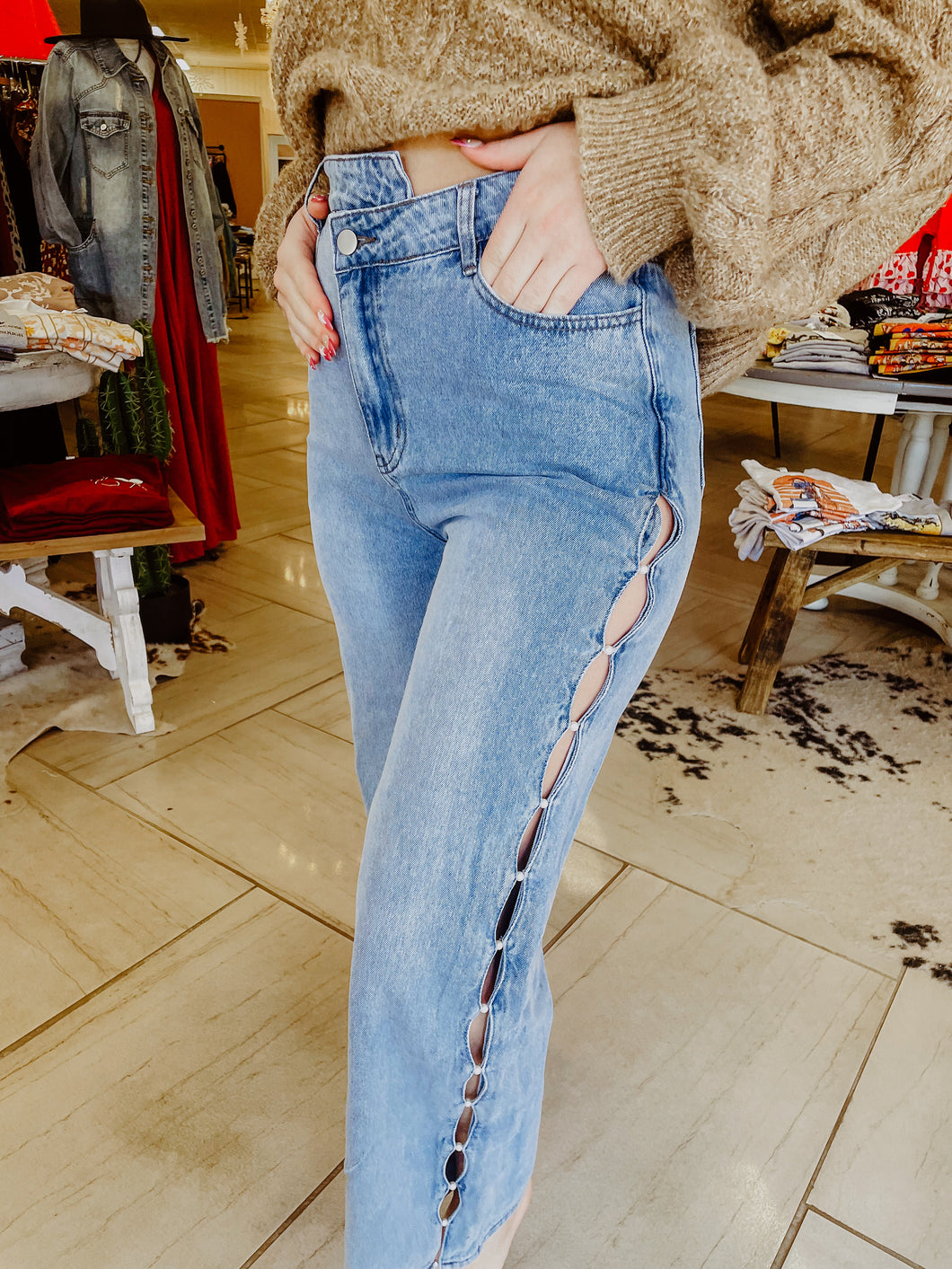 Emerson Rhinestone Jewel Jeans