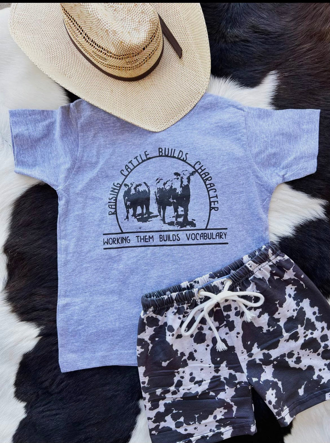 Raising Cattle Builds Character Tee