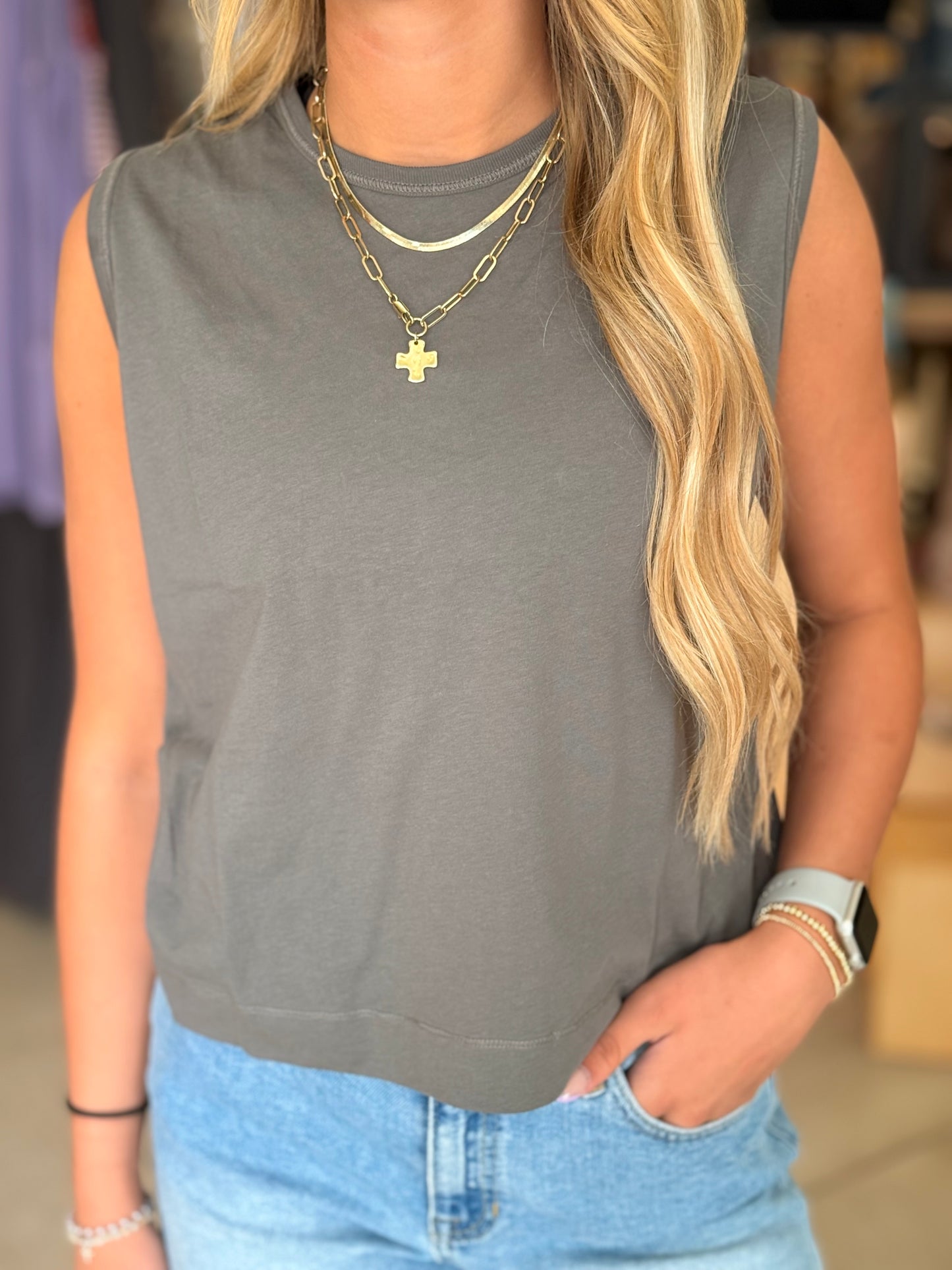 Downtown Pleat Top