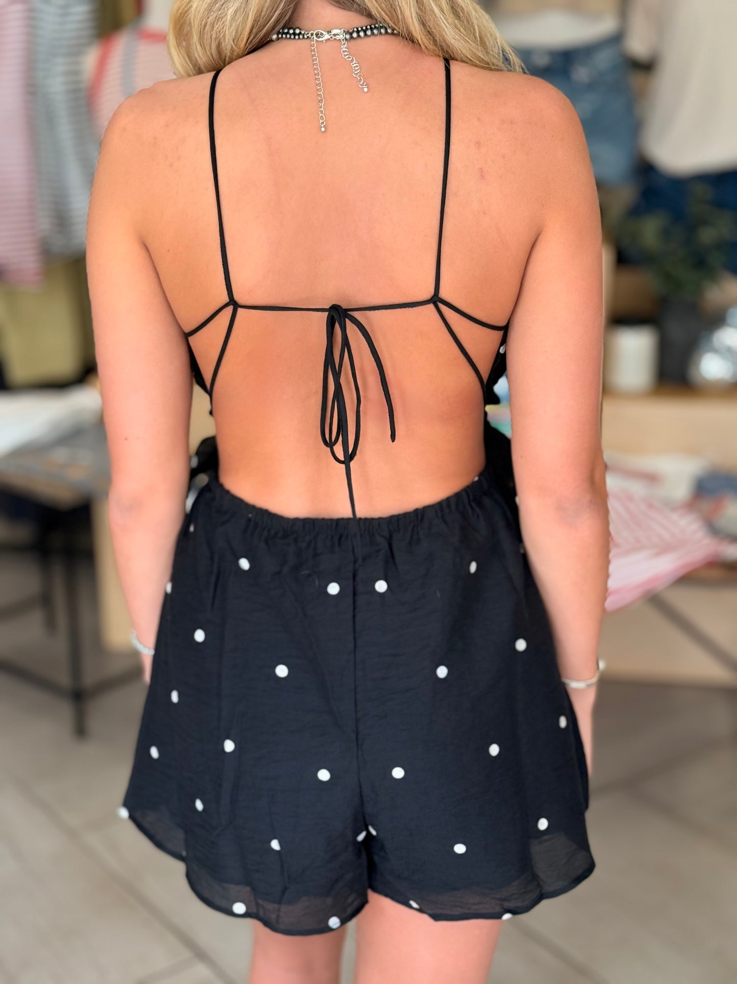 Pokie poka dot romper