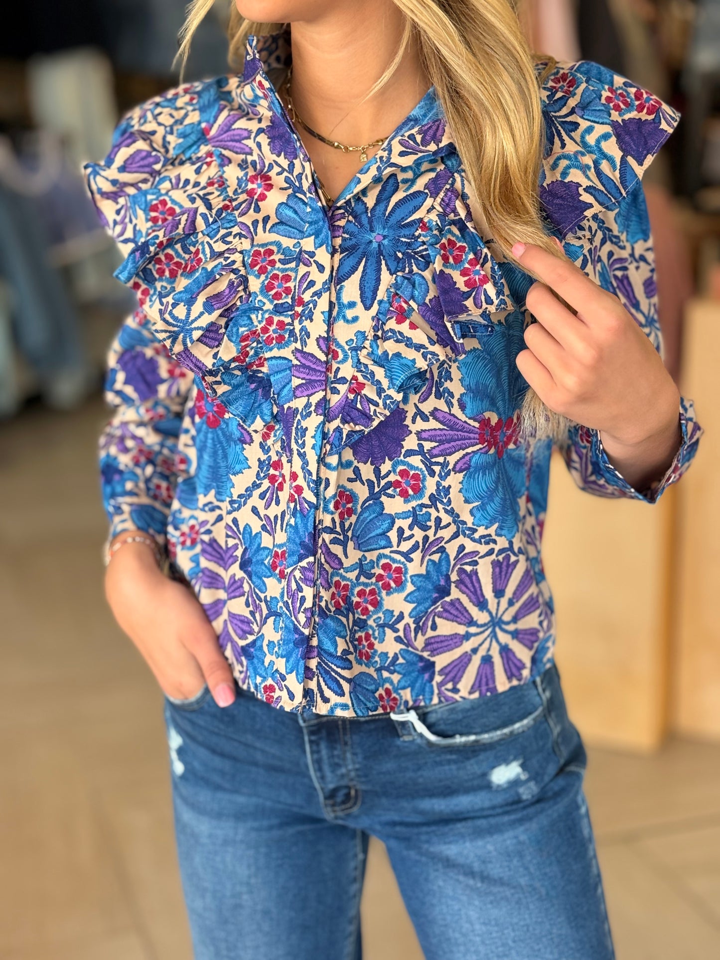 Macie Ruffle Shirt