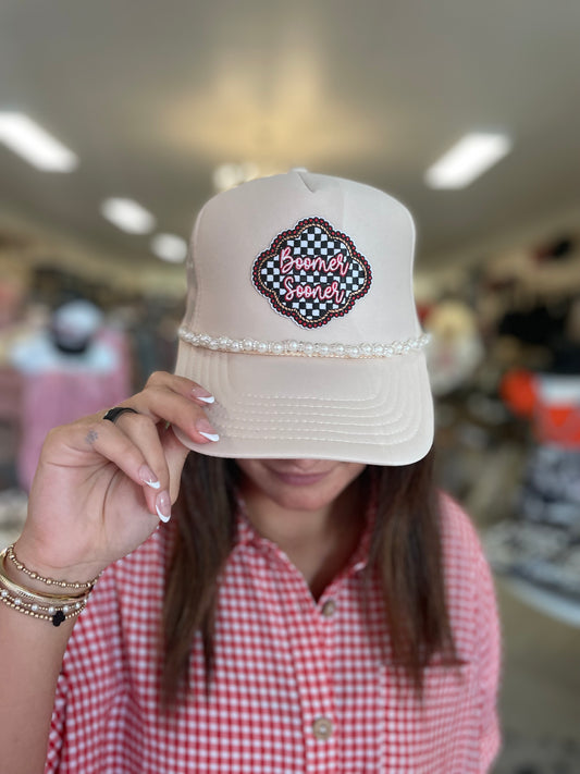 OU checkered hat