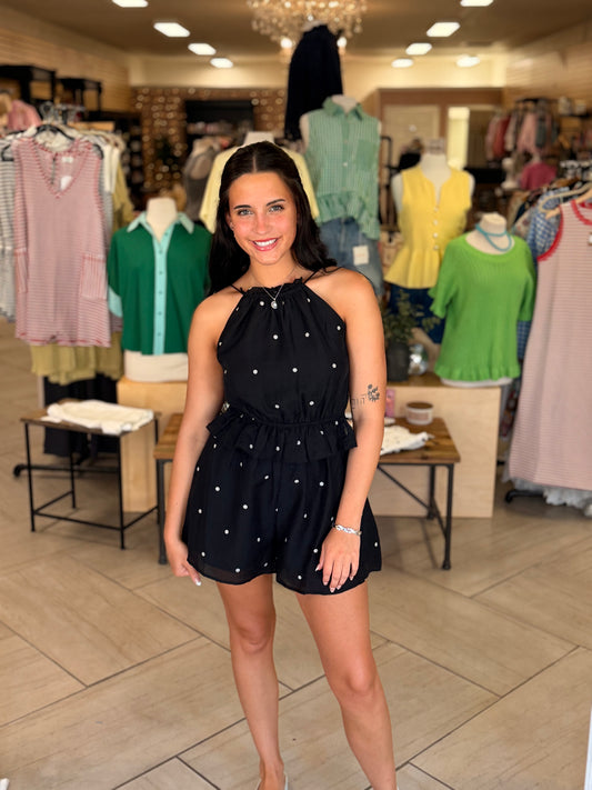Pokie poka dot romper