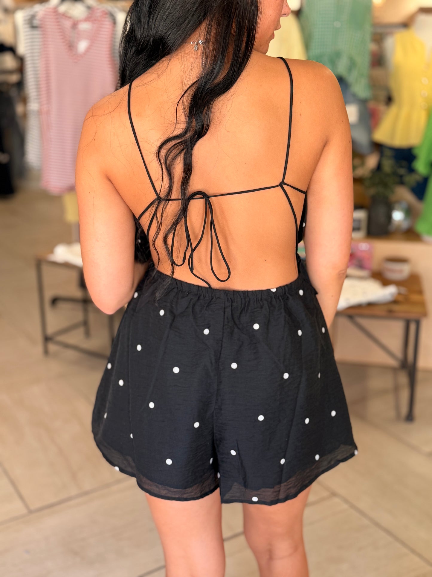 Pokie poka dot romper