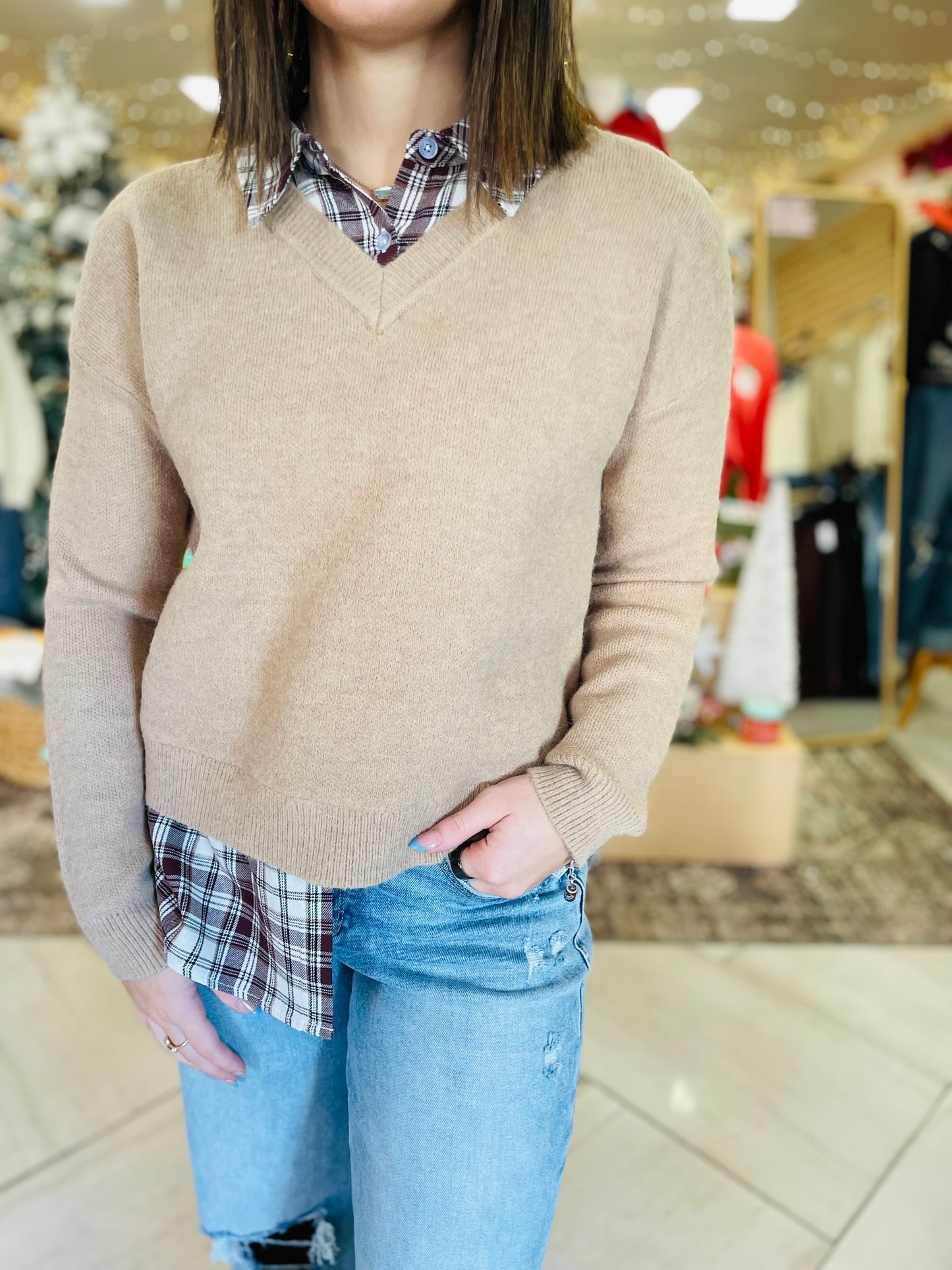 Candace Collared Top