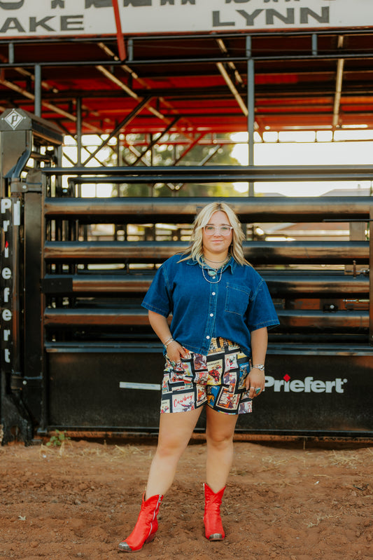 Retro Western Shorts