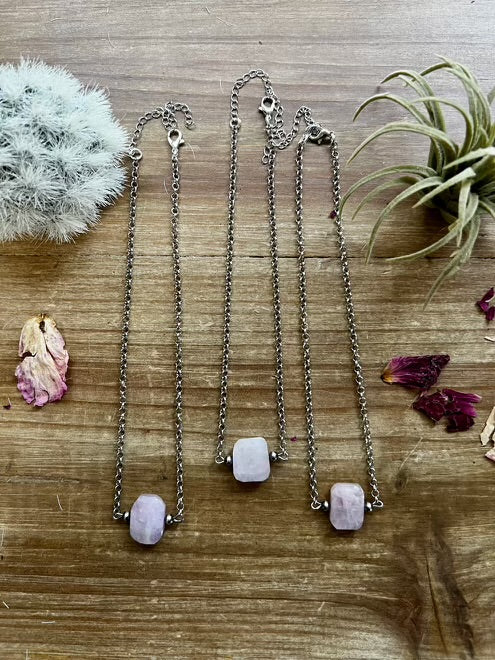 Purple stone necklace