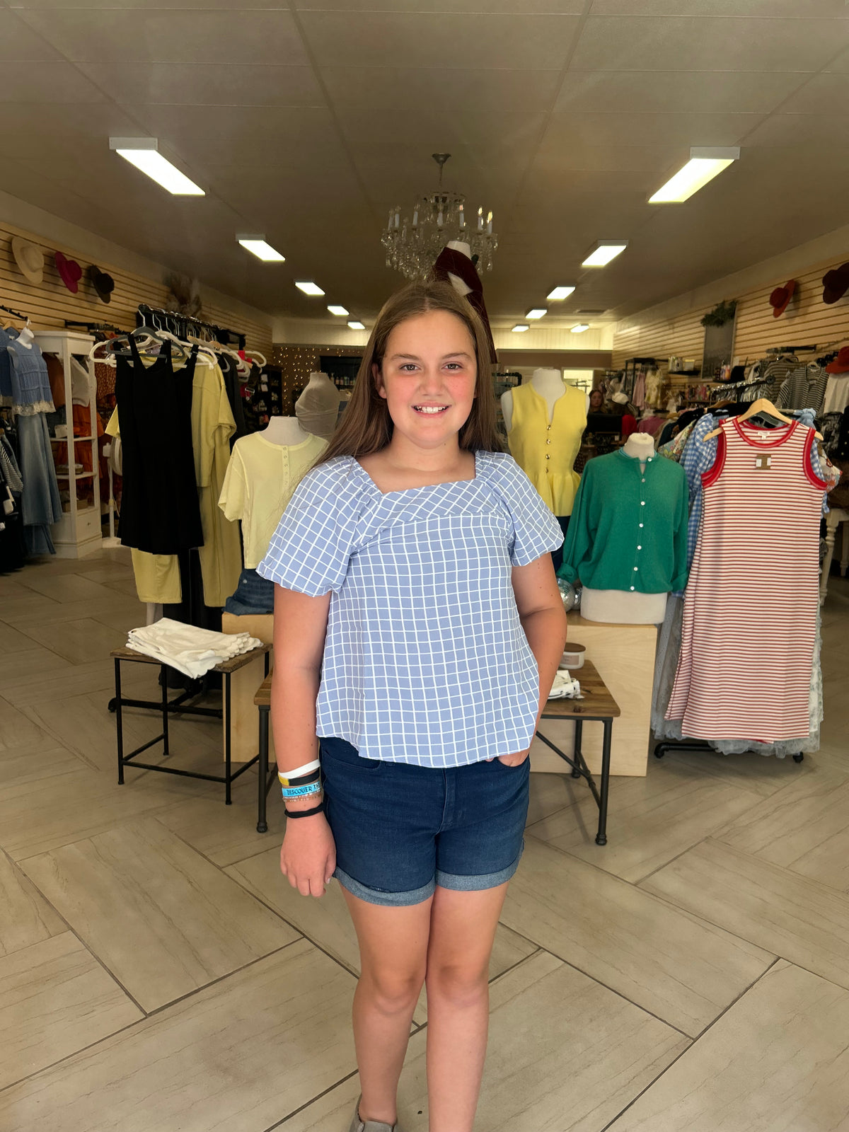 Blue Picnic Top