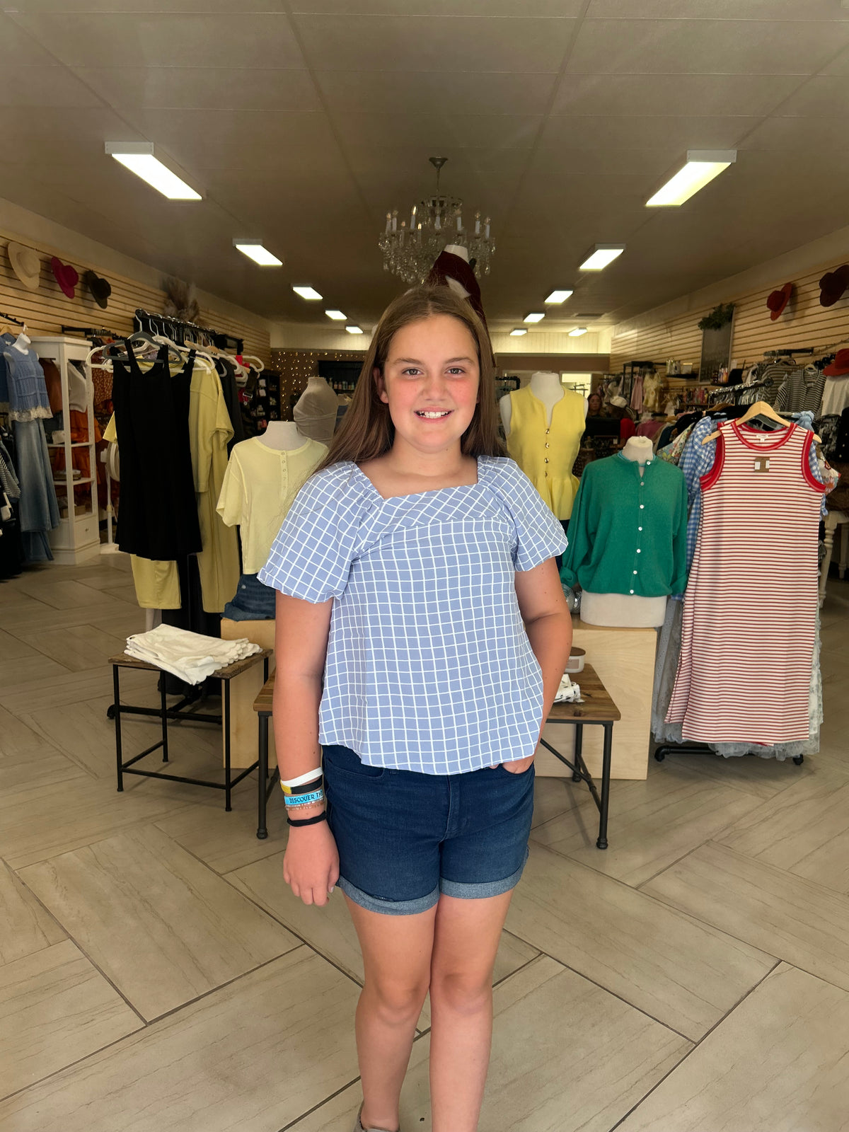 Blue Picnic Top