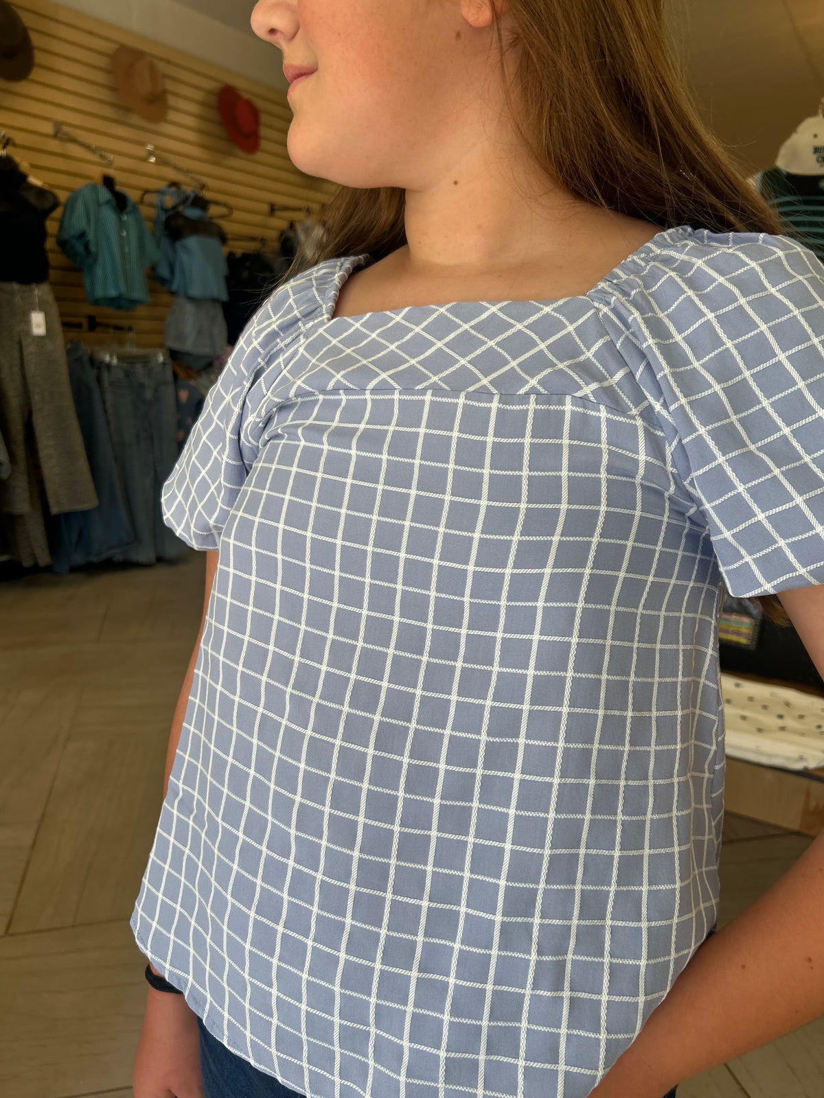 Blue Picnic Top