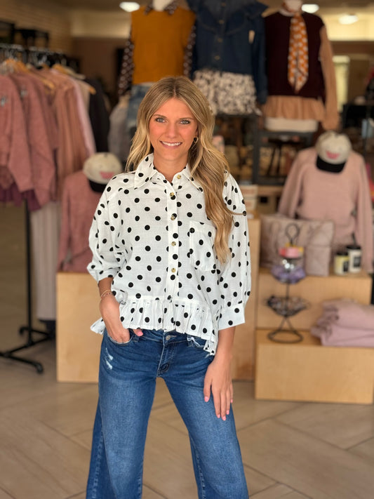 Melany Ruffle Hem Top