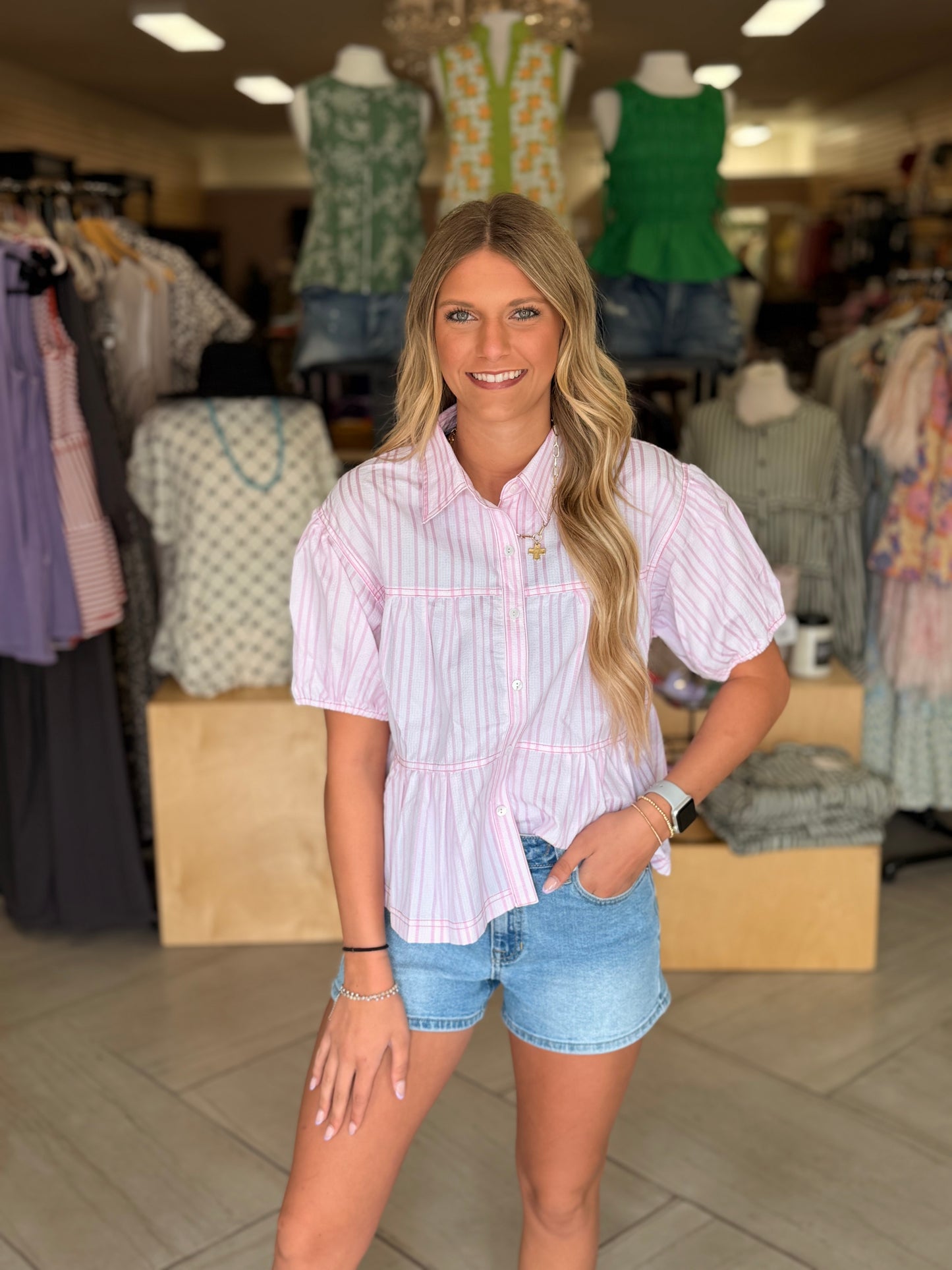 Teagan Striped Top