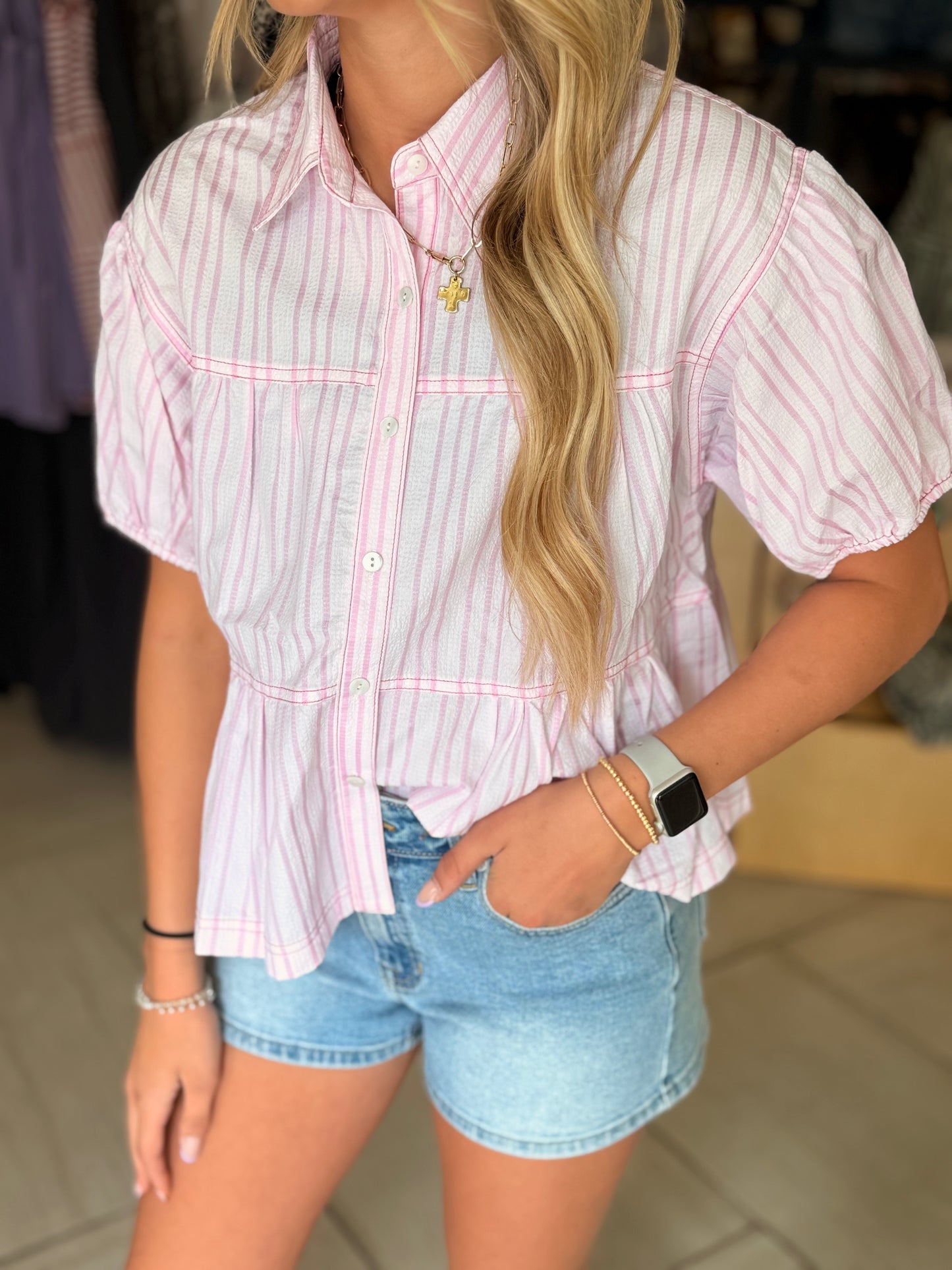 Teagan Striped Top