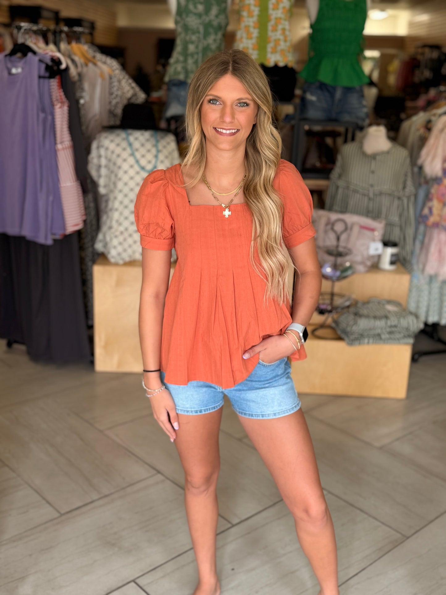 Dacey Pleated Top
