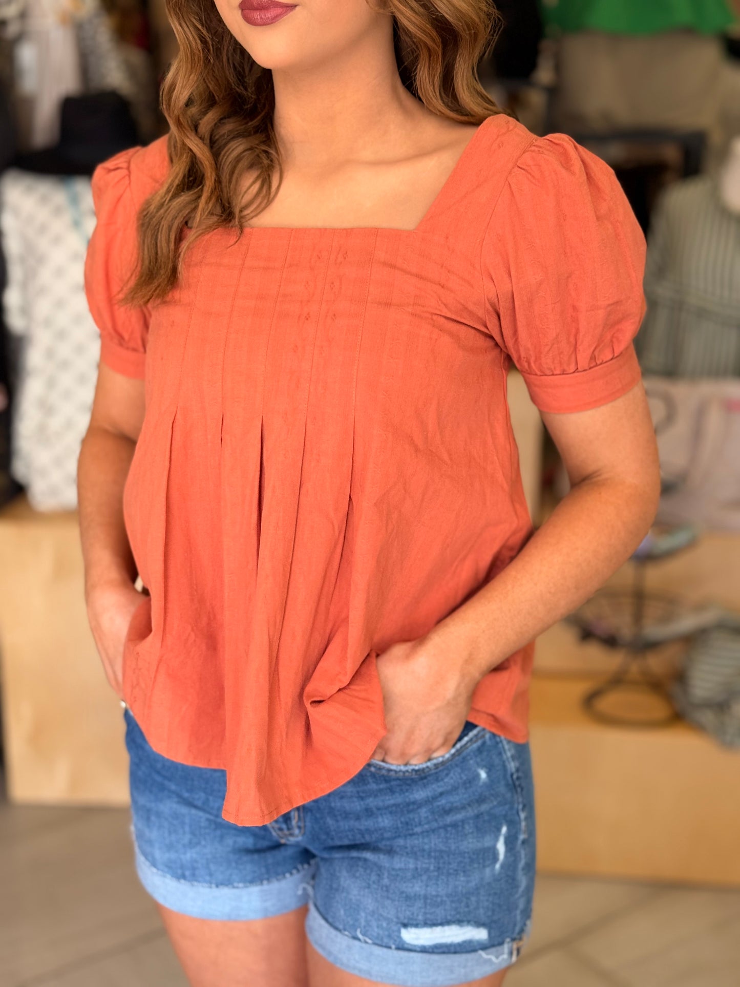 Dacey Pleated Top